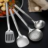 304 Stainless Steel Anti-Scalding Soup Spoon Large Colander Non-Stick Spatula Leaky Shovel Kitchen Accessories