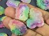AAA окрашенный солнечный друзовый кварцевый срез кабошон россыпью драгоценный камень 16 шт. лот 28-33 мм RQ-2758