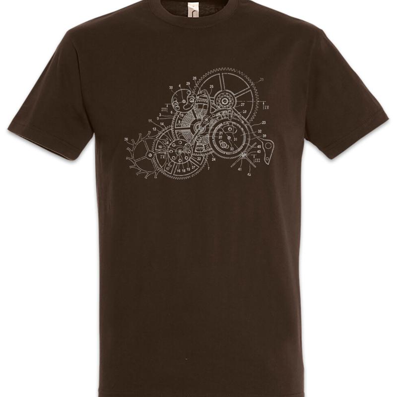 Wooden Clockwork T Shirt Technology Science Engineer Mechanic Gear Clock Watch