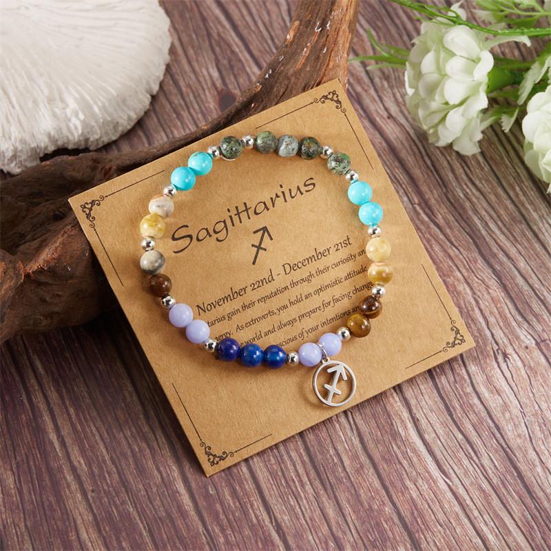 Constellation Stone Jewelry Bracelet For Women With Copper And Glass Beads For Travel