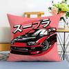sports car illustration Cushion Cover Washable Linen comfort Soft  for Sofa Bed Cozy Home Room Decor