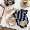 Baby Boy Summer Short Sleeve Triangle Romper - Super Cute Outing Outfit