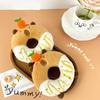 Doughnut Plush Capybara Stuffed Toy Animal Keychain Room Decoration Gifts Kid