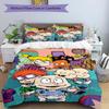 3pcs Rugrats in paris1 Design Cover Set - HD Printed Bedding with 1 Cover and 2 Pillowcases - Perfect for Home and Dorm Decor