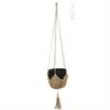 Creative Horticultural Flower Pot Net Pocket Hanging Tassels Bohemian with Hooks Woven Hemp Rope Hanging Basket