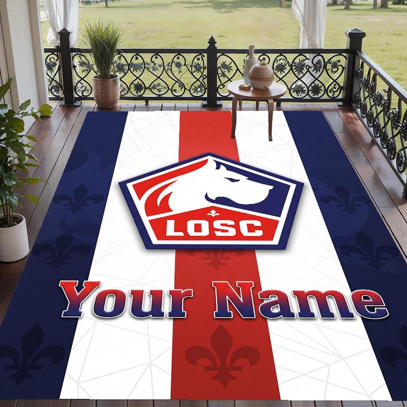 Custom Text Printed Rug LOSC Lille Non Slip Floor Carpet For Home Room Decor