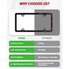 Chrome License Plate Frame Made Of Zinc Alloy Metal, Universal Car Accessories,1 Pack License Plate Holder Never Rust And Unbreakable With Metal