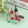 1/12 Миниатюрные винные бутылки Декор кухни для кукольного домика Бутылки и стаканы с напитками (пиво) Мини-аксессуары для гостиной кукольного домика