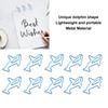 100Pcs Dolphin Shape Metal Paperclips Blue Cute Paper Clips Paper Clips  Document Organization