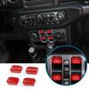 4pcs Car Window Lift Switch Control Decor Cap Car Button Trim Cover Auto Interior Accessories for Jeep Wrangler JL JT 2018+