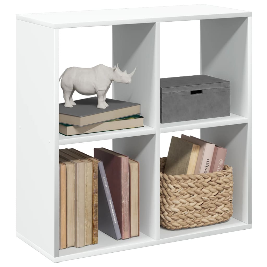 Room Divider Bookshelf White 69.5 x 29 x 69.5 cm Engineered Wood