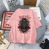 Summer Goth Female Horror Skull Loose Men and WomenT-shirt Punk Dark Grunge Streetwear Gothic Top T-shirts Harajuku Y2k Clothes