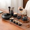 Black Pottery Teapot Tea Set, Home New High-end Light Luxury Office Meeting Guests To Make Tea, Kung Fu Teacup Whole Set