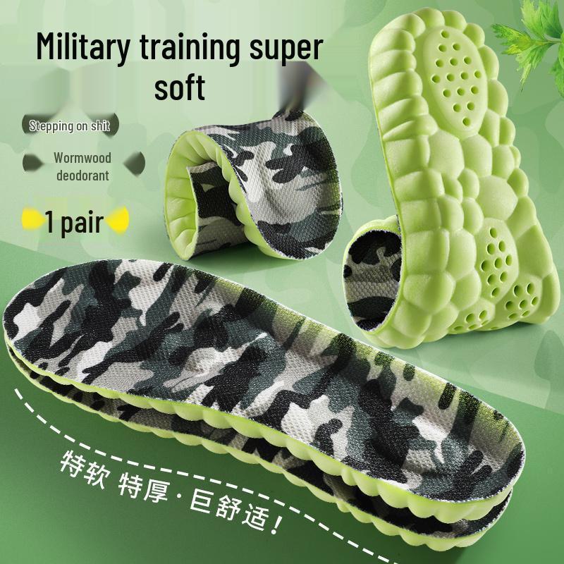 Military Training Insoles - Odor-Resistant, Breathable, Sweat-Absorbing, Shock-Absorbing for Long-Lasting Comfort In Men's & Women's Sports.