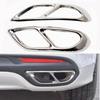 Car Tail Throat Covers Stainless Steel Dual Exhaust Pipe Cover Trim For Ford Mondeo/Fusion Sedan 2013- Accessories Steel