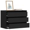 VidaXL Угловой комод черный 80x41x58 см инженерное дерево, комод с ящиками, картотека, шкаф с ящиками, шкаф 852853