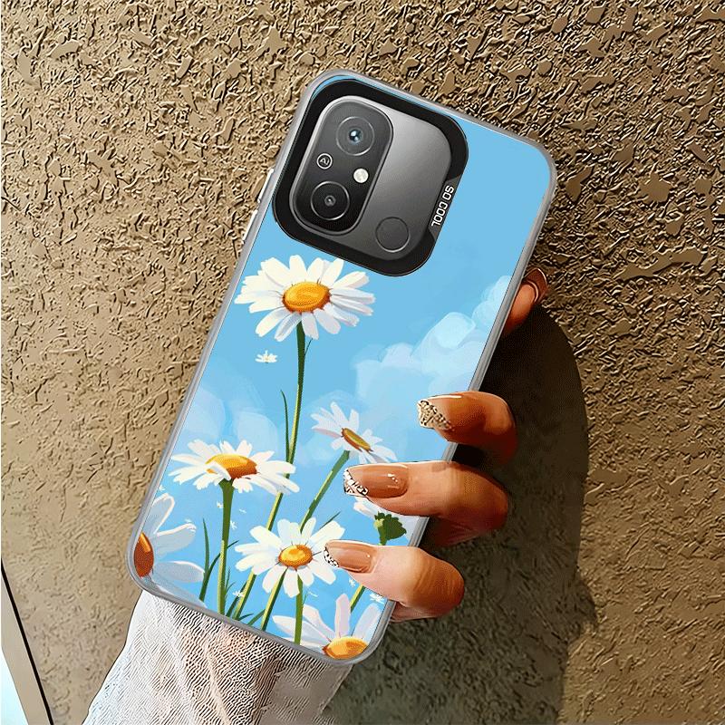 Эстетичный противоударный чехол для телефона с цветами ромашки для Xiaomi Poco X7 X6 X5 X3 Pro F7 Ultra M8 Redmi 15C 15 14C 13C 12C 10C 13 12 10