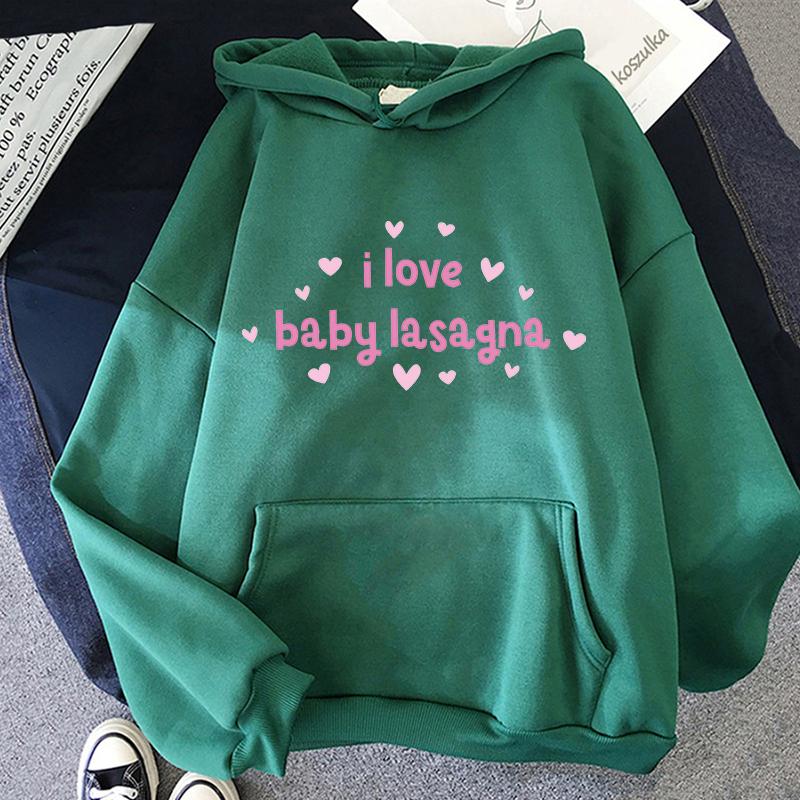 Детские толстовки с принтом «Лазанья» Sudaderas Para Mujer Весенние толстовки с капюшоном с длинным рукавом Женская/Мужская одежда Kawaii Мультяшные топы