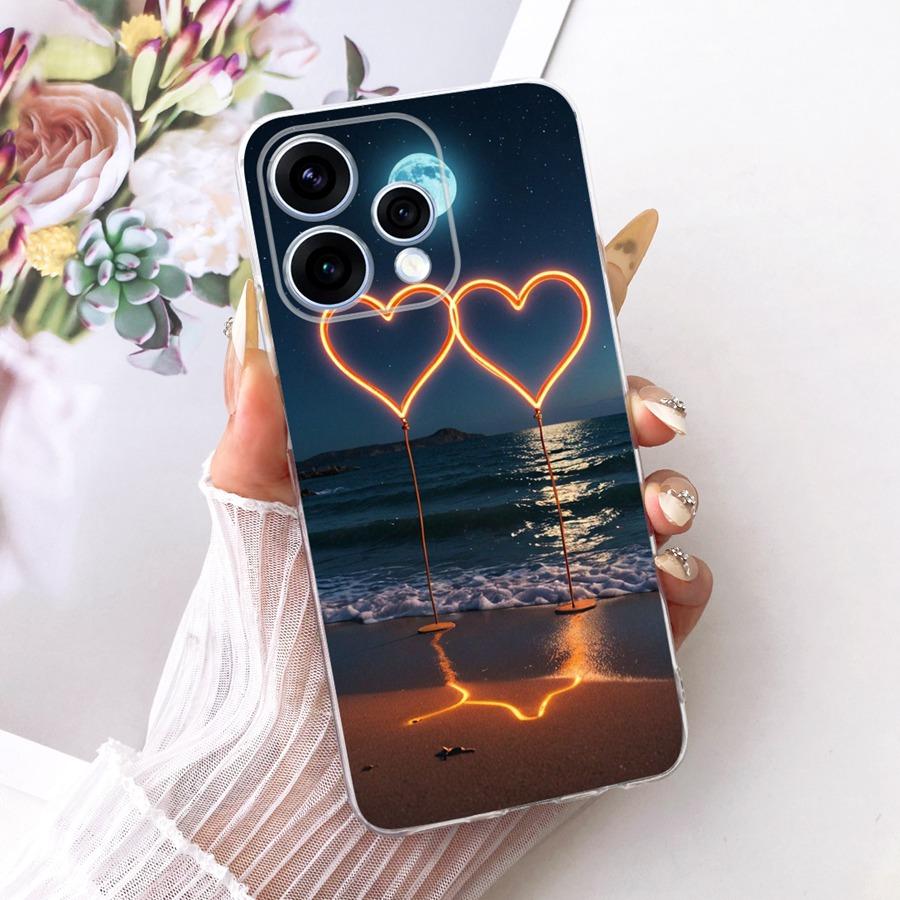 Чехол для OPPO Reno15 Reno 15F Милый Кот Расписной ТПУ Чехол для Телефона для OPPO Reno15 F Reno 15 CPH2825 Защитный Мягкий Силиконовый Capa