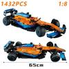 New Technical F1 Racing Car 1431Pcs Compatible With 42141 Building Block 1:8 Model Expert Speed Sport Vehicle Assembly Brick Toy