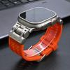 Силиконовый ремешок для Apple Watch Ultra 2 Серии 9 8 7 6 5 4 Se 3 титанового цвета для iwatch ultra2 49 мм 45 мм 44 42 мм