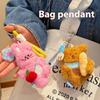 Kawaii Cute Plush Bear Cat Rabbit Doll Pendant Keychain Cartoon Creative Animals Bag Hanging Ornaments Accessories Girl Gifts