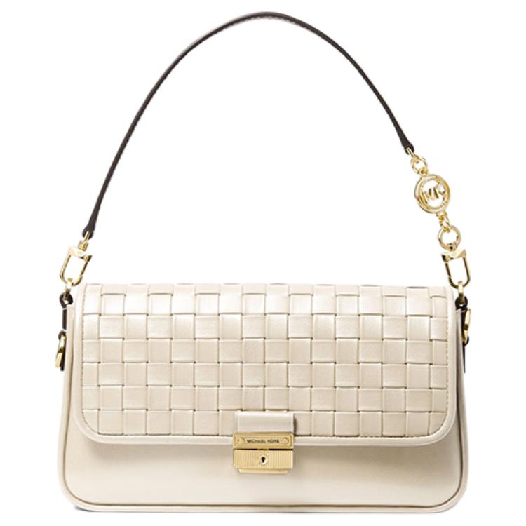 Michael Kors Плетеная сумка-багет Bradshaw из кожи и искусственной кожи Женские сумки Кремово-белый 30S1L2BL1T-289