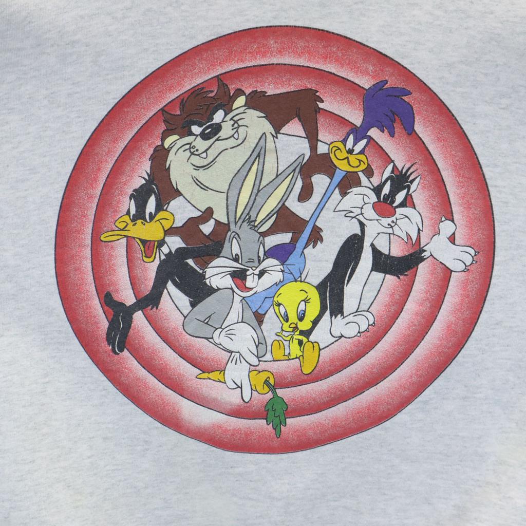 Warner Bros 90-е годы Сделано в США Свитшот с длинным рукавом и двусторонней печатью Мужской Б/У