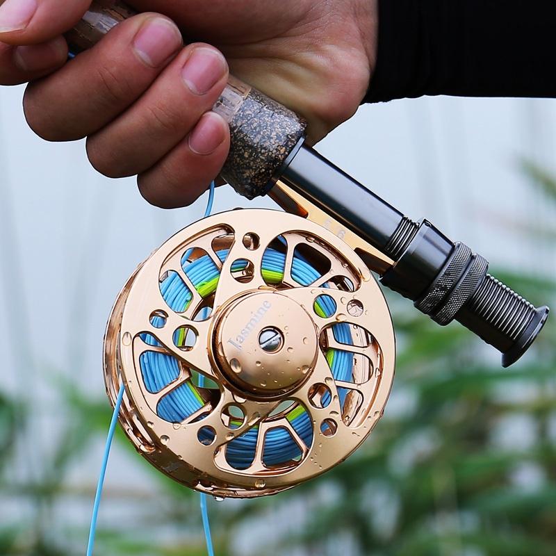 Катушка для ловли нахлыстом, корпус и шпуля из алюминиевого сплава, обработанные на станке с ЧПУ, форель, хариус, лосось, пресноводная рыбалка