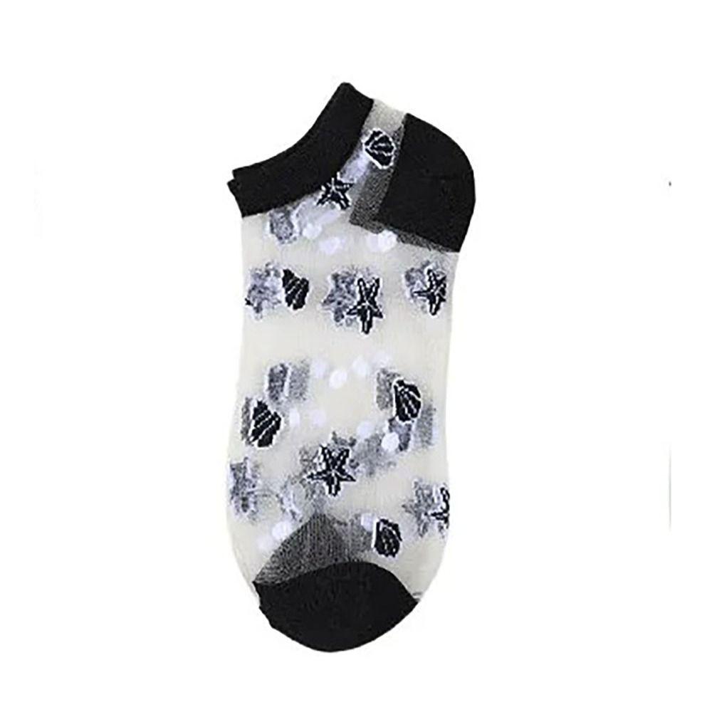 Transparent Crystal Glass Silk Socks Silk Short Socks Cute Lastic Socks
