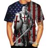 Knights Templar 3D Print T Shirt Knights Templar Fashion Casual T-Shirts Men Women Hip Hop Harajuku Streetwear T Shirt Tee Tops