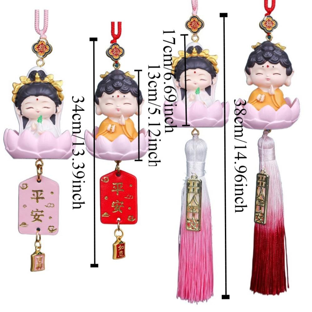 Мини-статуэтки Будды из смолы, милые фигурки Будды из мультфильмов, украшение для салона автомобиля