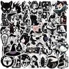 50 Cartoon Black and White Witch Doodle Stickers Decorate Guitar Notebook Suitcase DIY Waterproof