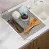 Folding Dish Drying Rack Silicone Makeup Drainer Rack Durable Bathtub Sink Cover for Kitchen