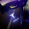 2 шт. Автомобильные фонари для Model 3/Y/S/X Проекторные подсветки порога Дверные аксессуары Освещение салона 2023 Новый комплект приветственных ламп для дверей