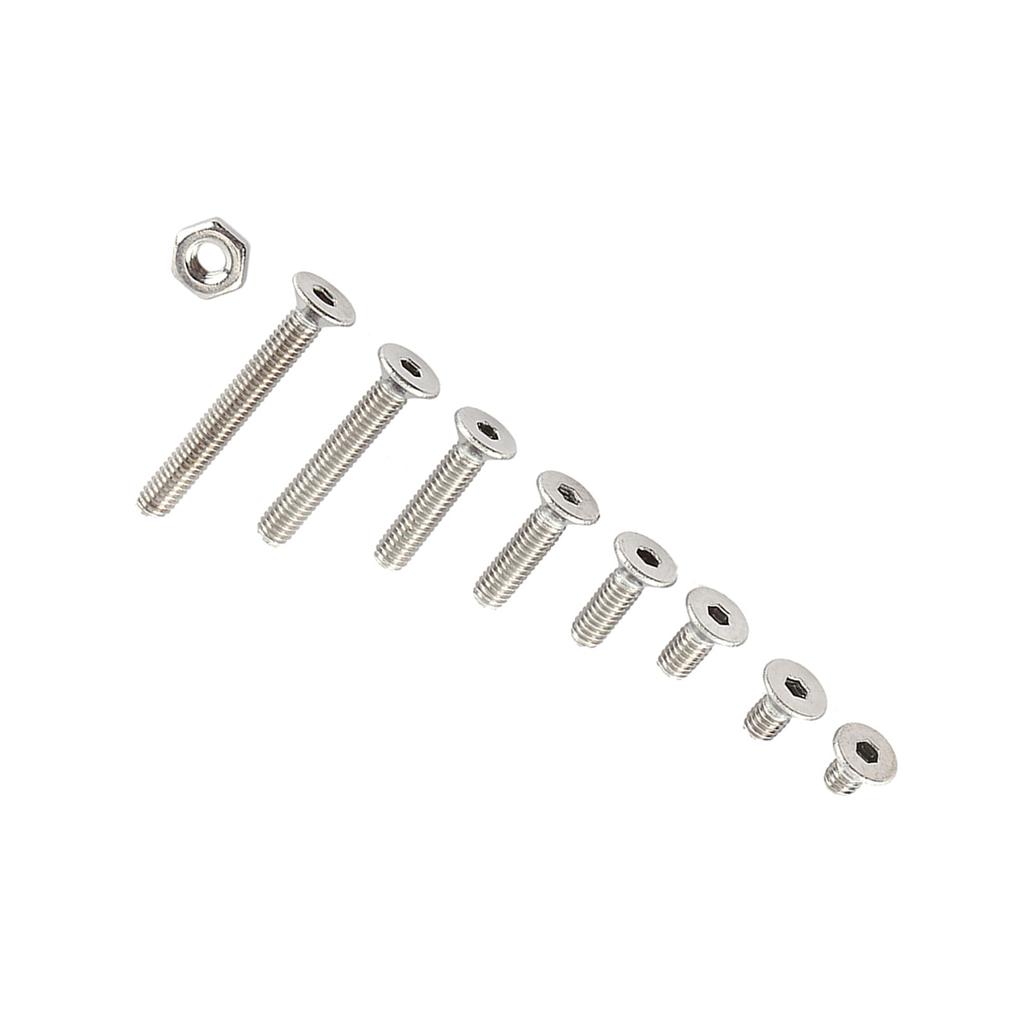 M2.5 A2 Нержавеющая сталь Болт с шестигранной головкой и шестигранными гайками Ассортиментный набор(Плоская голова)