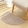 Сплошной цвет водопоглощения полукруглый коврик для ванной комнаты дверь пол ковер подушка
