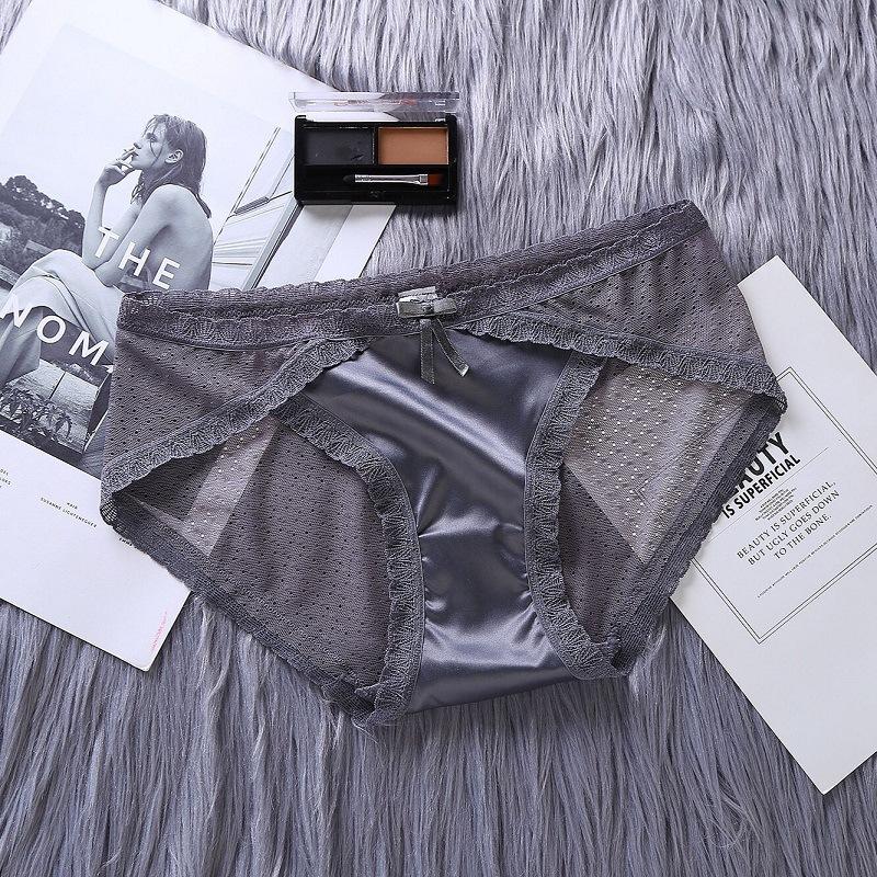 Panties Perspective Fancy Lace Panties For Women Traceless Crotch Of Cotton Briefs Lady Panty Underwear Low-rise Briefs
