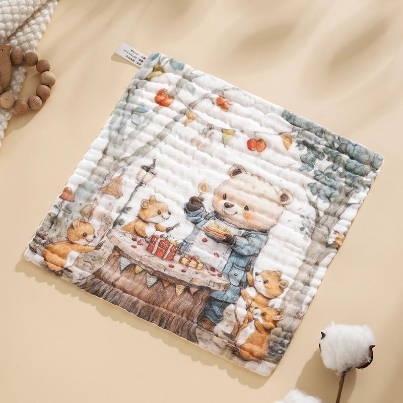 7A Антибактериальная детская салфетка из чистого хлопка - Шестислойная марля, Класс A, Полотенце для новорожденных и детей