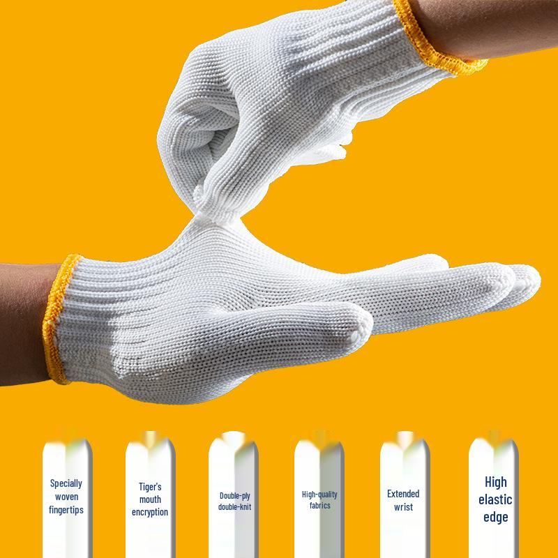 Нейлоновые износостойкие рабочие перчатки для мужчин и женщин - Прочные, тонкие и удлиненные для строительства и бытового использования