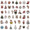 50-Piece Christmas Alloy Enamel Charms Set: Mixed Style DIY Pendants and Dangle Charms.