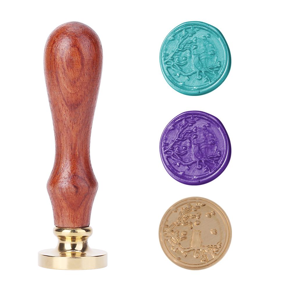 Деревянная ручка сургуч печать античный растительный узор сургуч штамп DIY ремесло инструмент