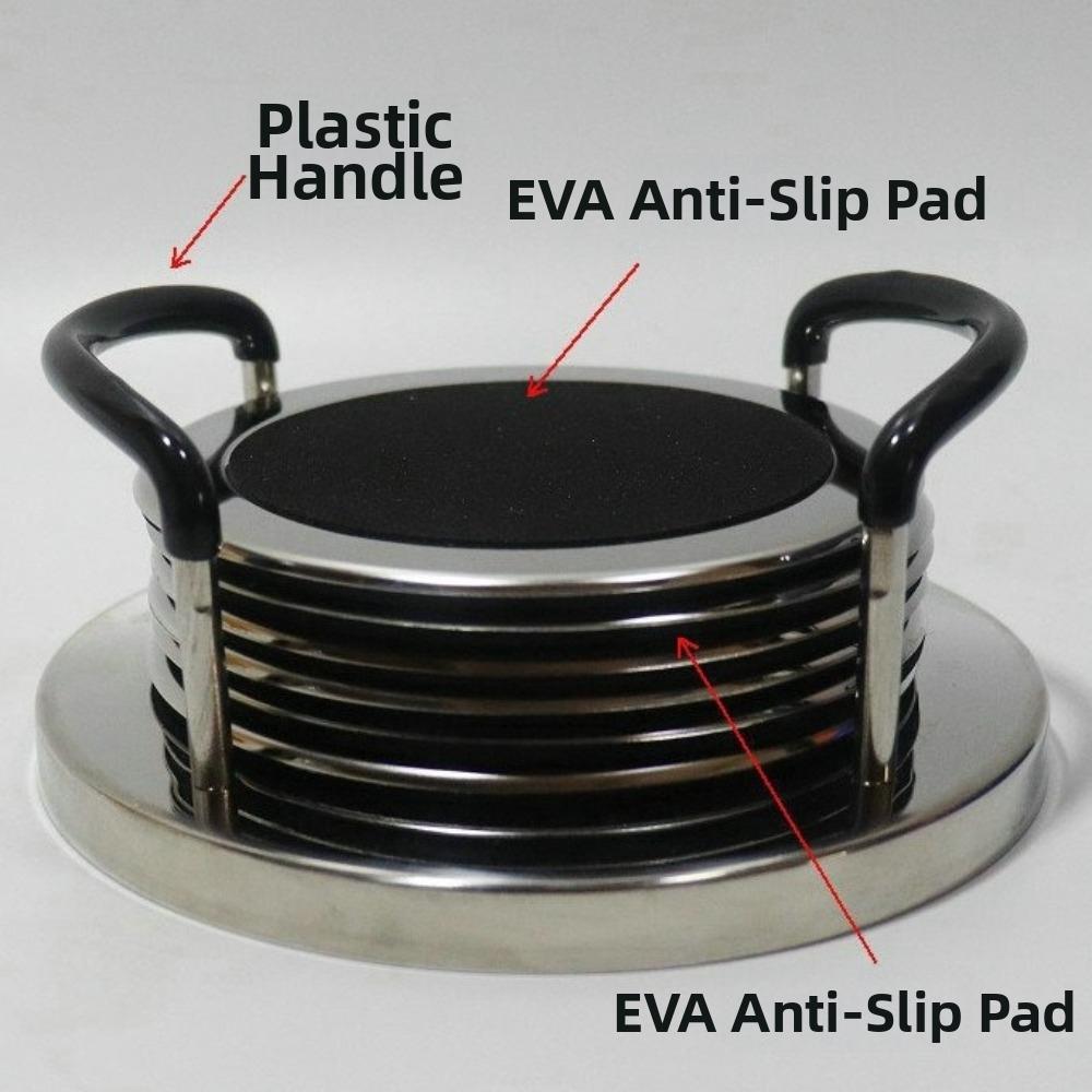 6PCS/SET Waterproof Non-Slip Coaster Minimalist Insulation Cup Mat Table Decor