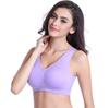 Women's Seamless Push Up Sports Bra, Wire Free, Solid Pattern