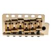 Wilkinson String Pitch Hole Steel Vintage Saddle Tremolo Bridge Assembly for Fender USA and Japan Strats with Full Steel Gold WV6-SB 10.8mm 5+1 Block,