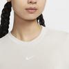Nike Спортивная одежда Essentials Slim Fit Soft Knit Short Sleeve T Shirt Women Tops Light-Red Wood-Brown FB2874-105