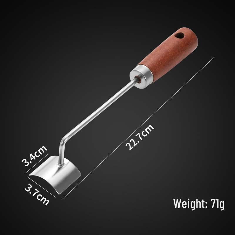 Утолщенная нержавеющая сталь Очиститель для кукурузы с деревянной ручкой Кухонный инструмент
