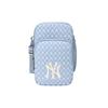 New MLB Monogram Collection Polyester Cell Phone Pouch, Shoulder Bag, Crossbody Bag Mini Unisex Sky Blue 32BGDK111-50S