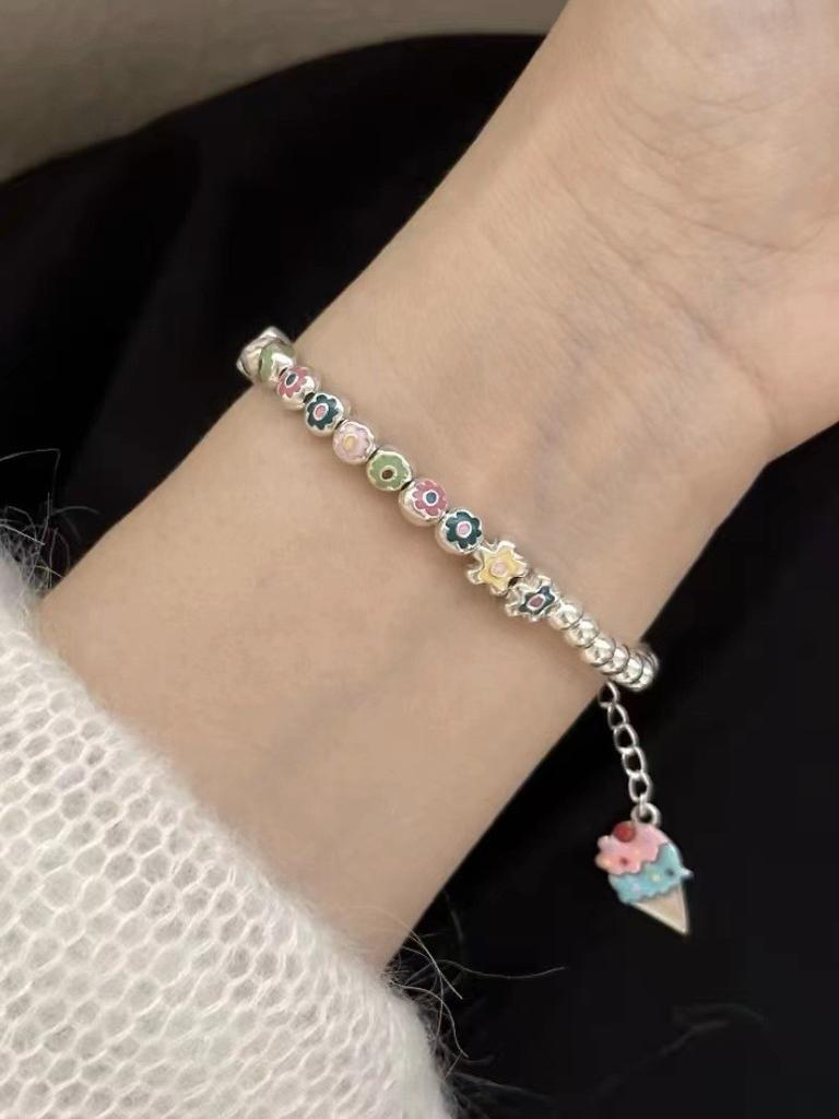 Geometric Flower Elegant Bracelet For Women Sweet Fresh Style Summer 2024