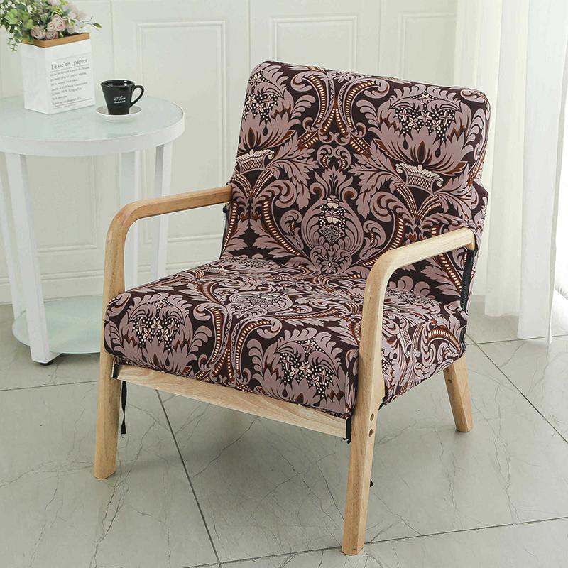 Floral Printed Chair Cover Elastic All-inclusive Armchair Slipcover Non-Slip Bar Coffee Home Decor Single Sofa Protector Case